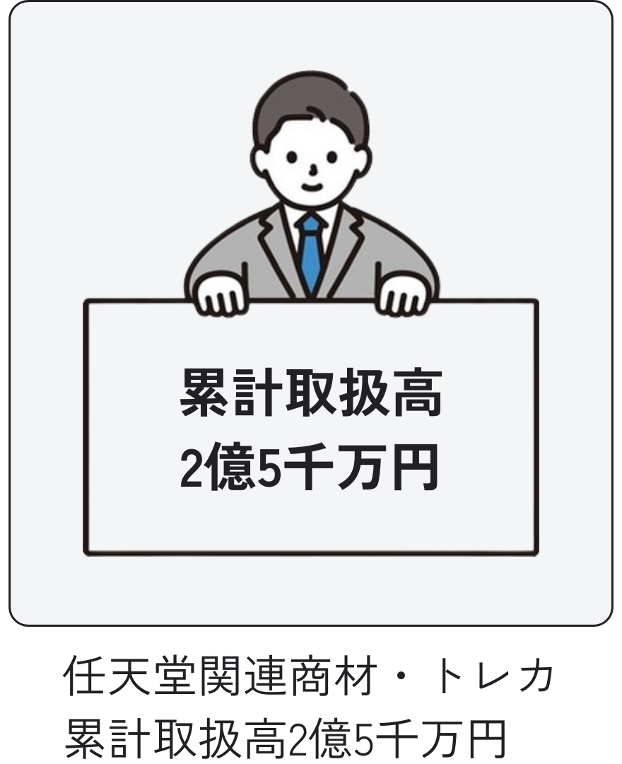 任天堂関連商材・トレーディングカード累計取扱高
